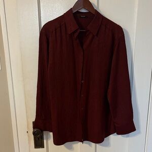 Massimo Dutti burgundy blouse size S